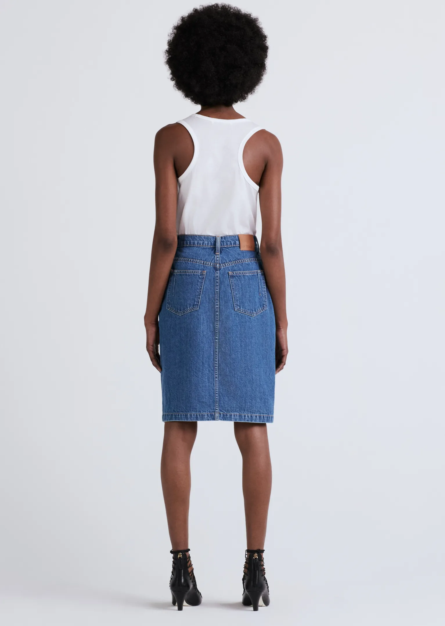 Women Derek Lam Dresses & Skirts<Aine Asymmetrical Denim Skirt
