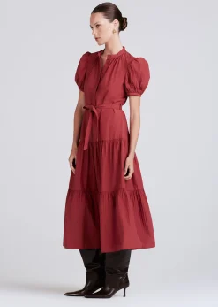 Women Derek Lam Dresses & Skirts<Alexandra Puff Sleeve Shirt Midi Dress