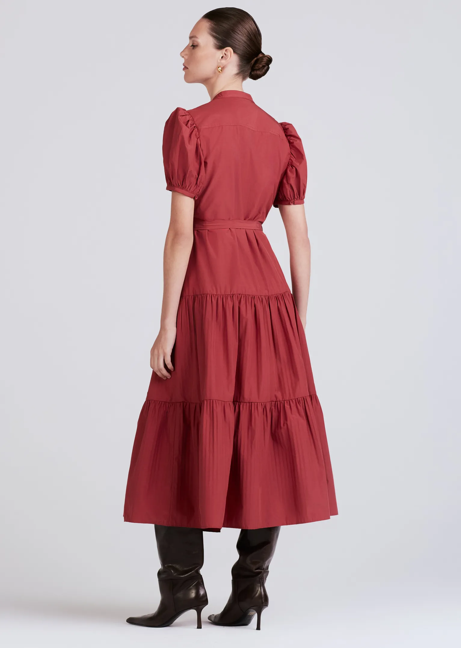 Women Derek Lam Dresses & Skirts<Alexandra Puff Sleeve Shirt Midi Dress