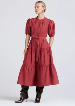 Women Derek Lam Dresses & Skirts<Alexandra Puff Sleeve Shirt Midi Dress