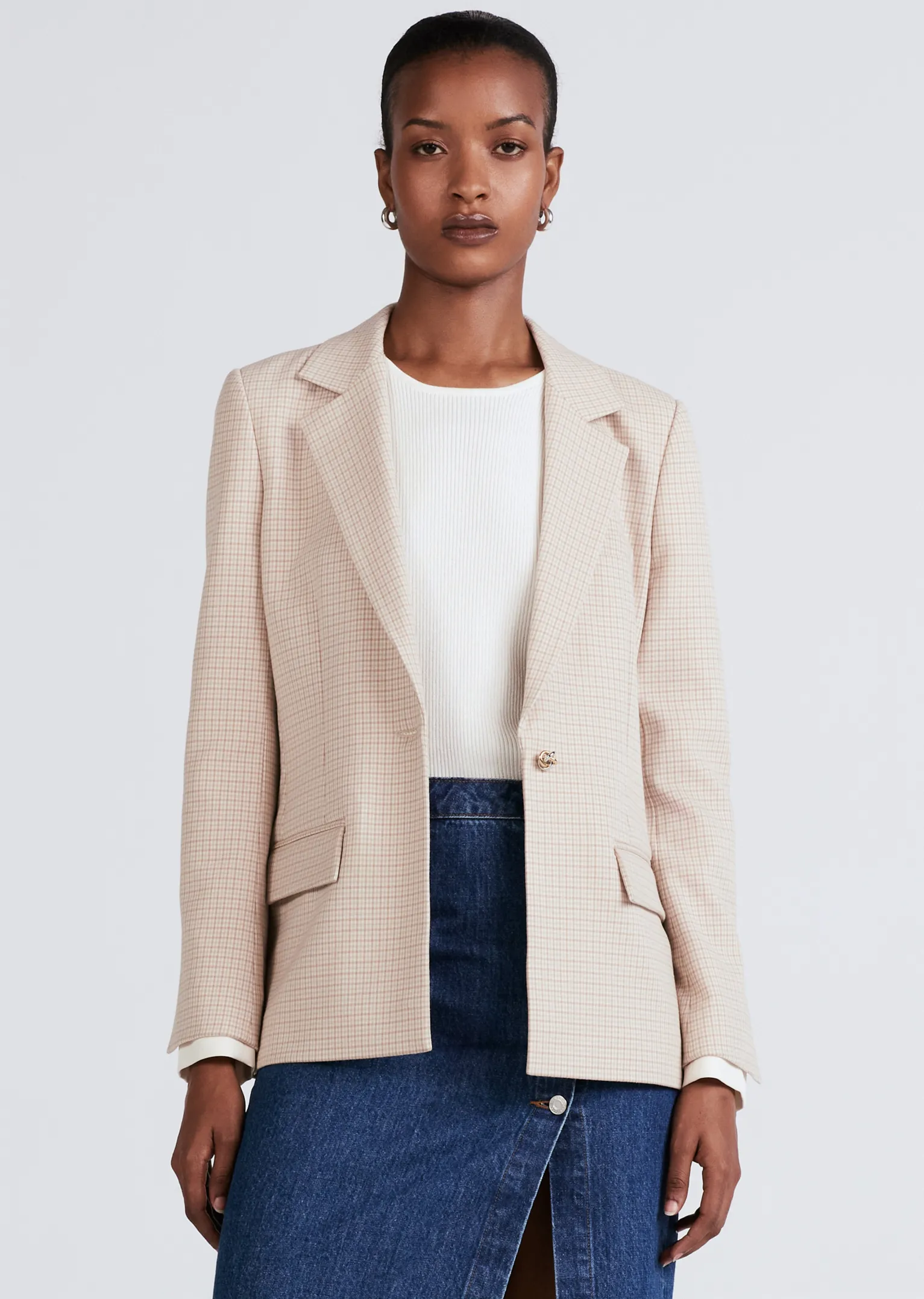 Women Derek Lam Jackets & Coats<Amal Single Breasted Combo Jacket