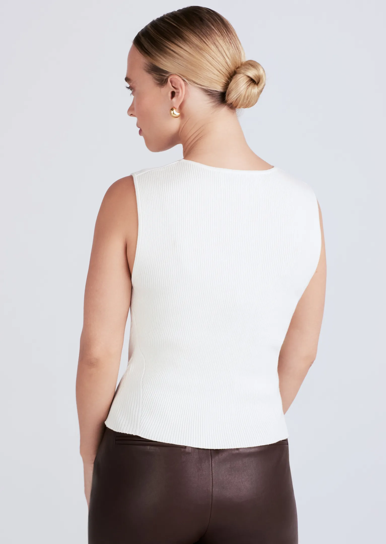 Women Derek Lam Essentials<Ariana Muscle Ribbed Sweater Tank