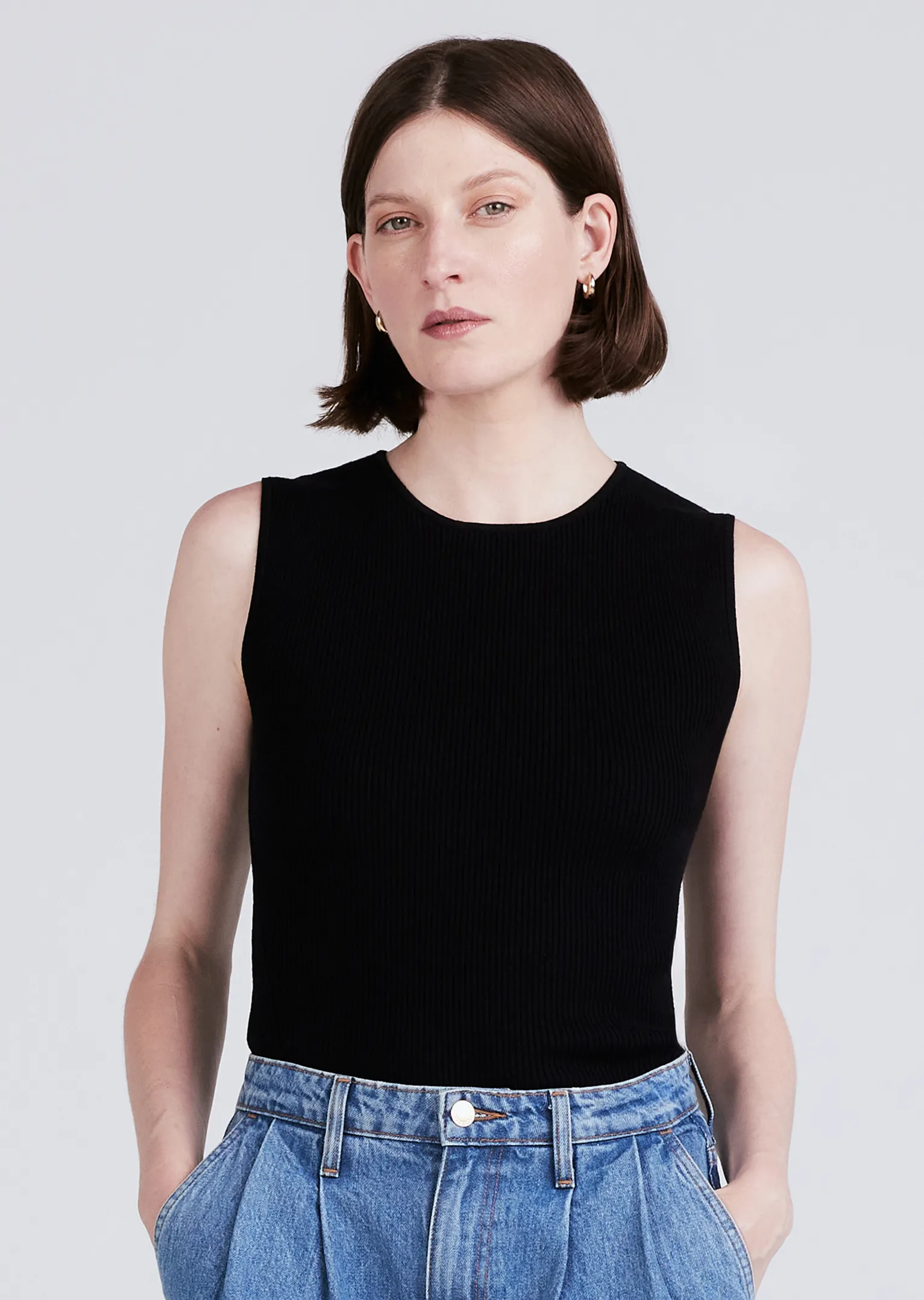 Women Derek Lam Essentials<Ariana Muscle Ribbed Sweater Tank