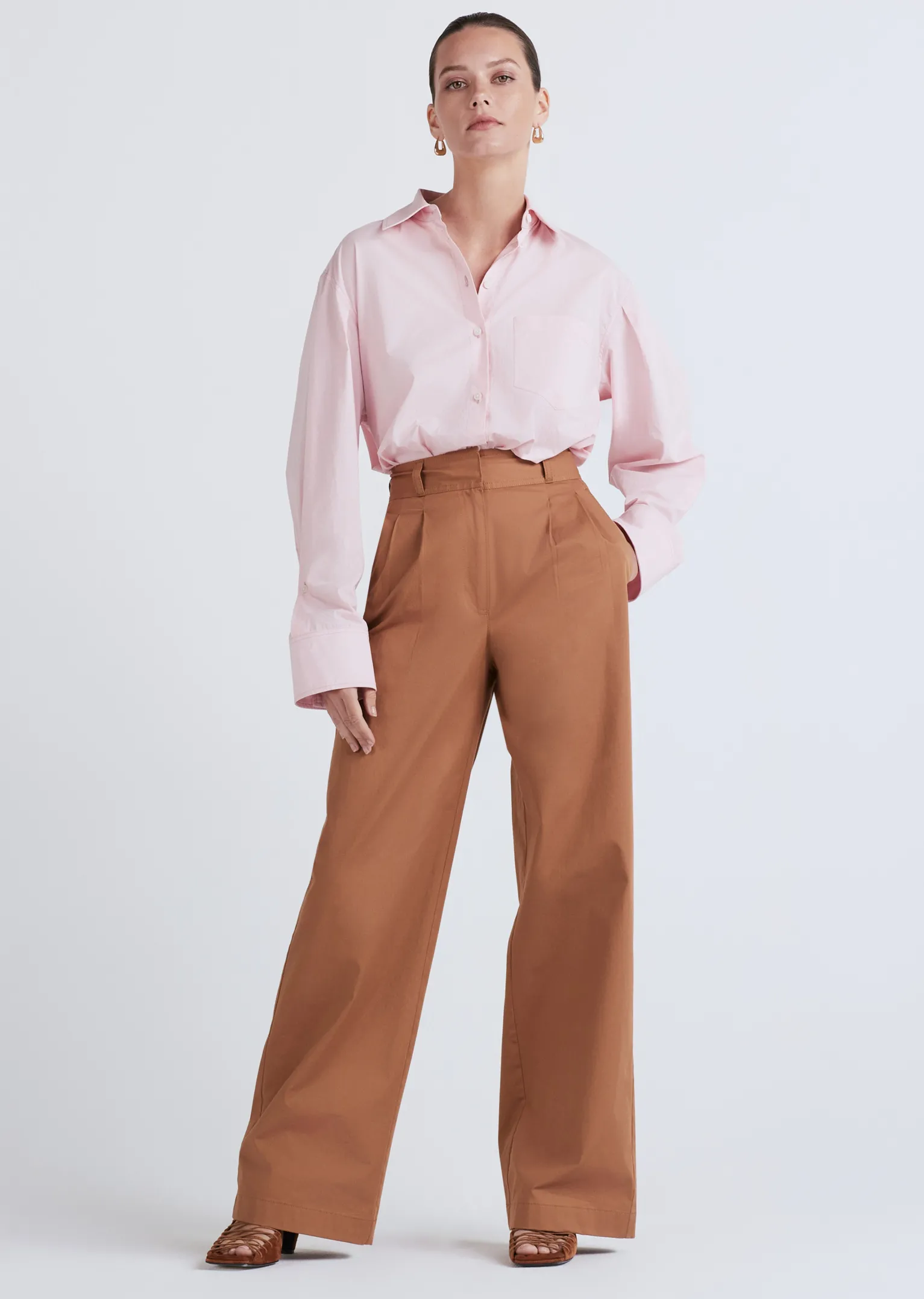 Women Derek Lam Pants & Shorts<Baxter Wide Leg Pleated Pants