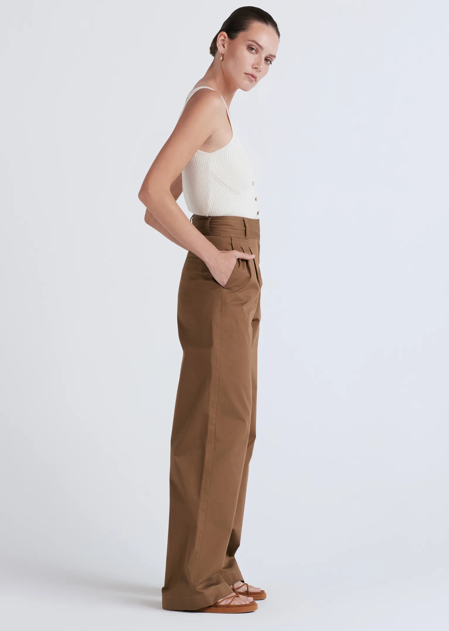Women Derek Lam Pants & Shorts<Baxter Wide Leg Pleated Pants