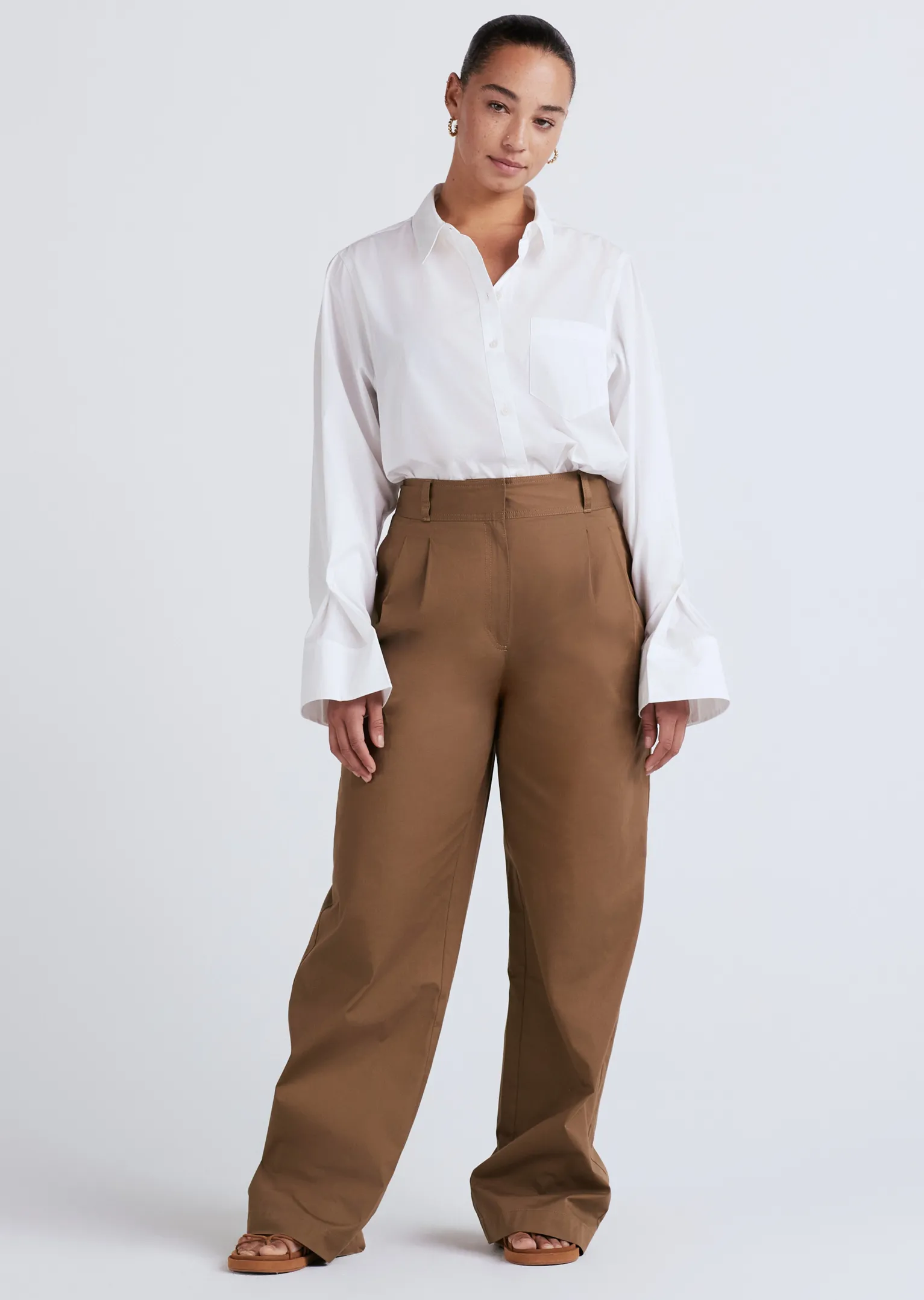 Women Derek Lam Pants & Shorts<Baxter Wide Leg Pleated Pants