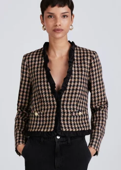 Women Derek Lam Jackets & Coats<Betti Twisted Ruffle Trim Jacket