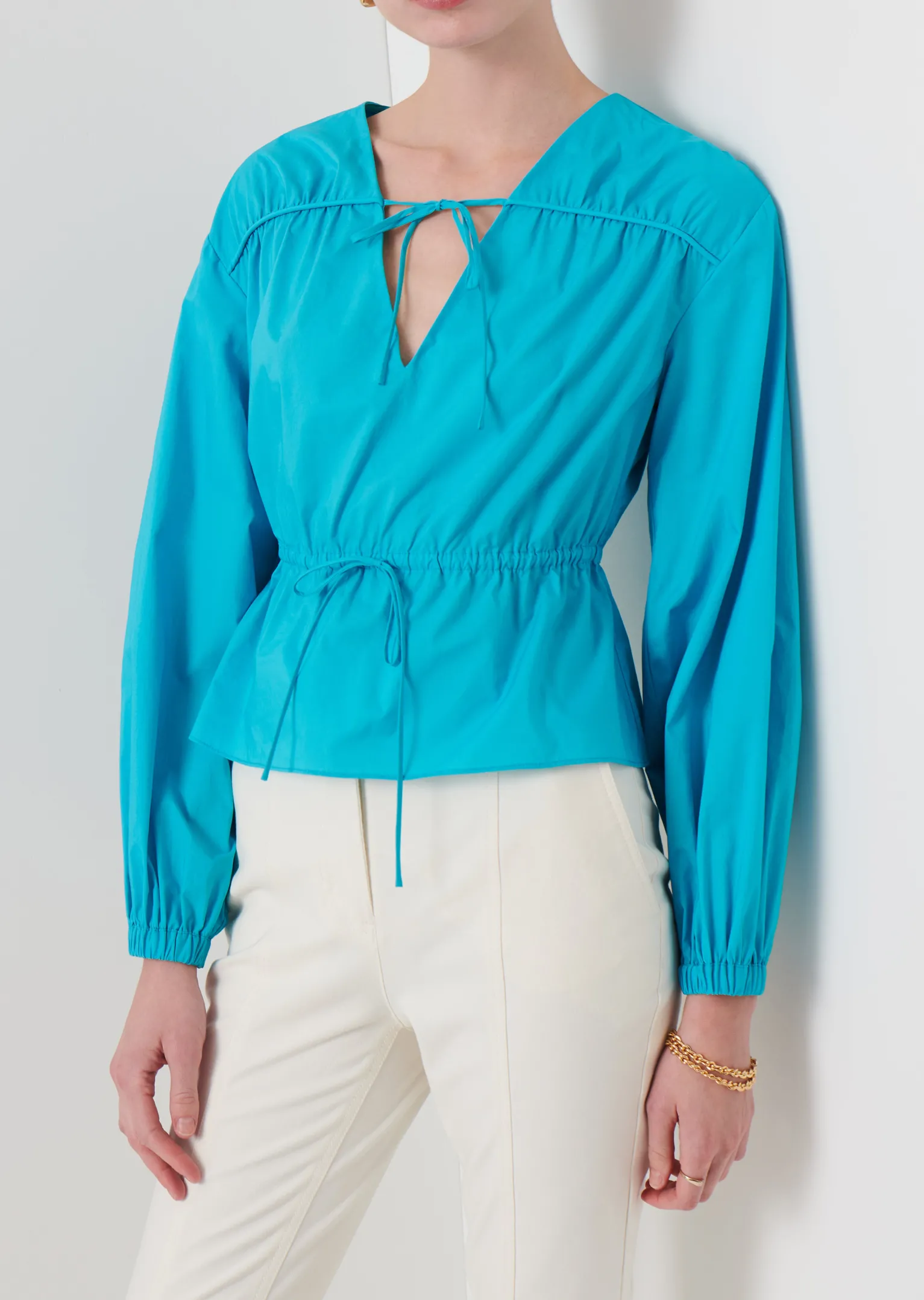 Women Derek Lam Tops<Breanna Long Sleeve Gathered Top