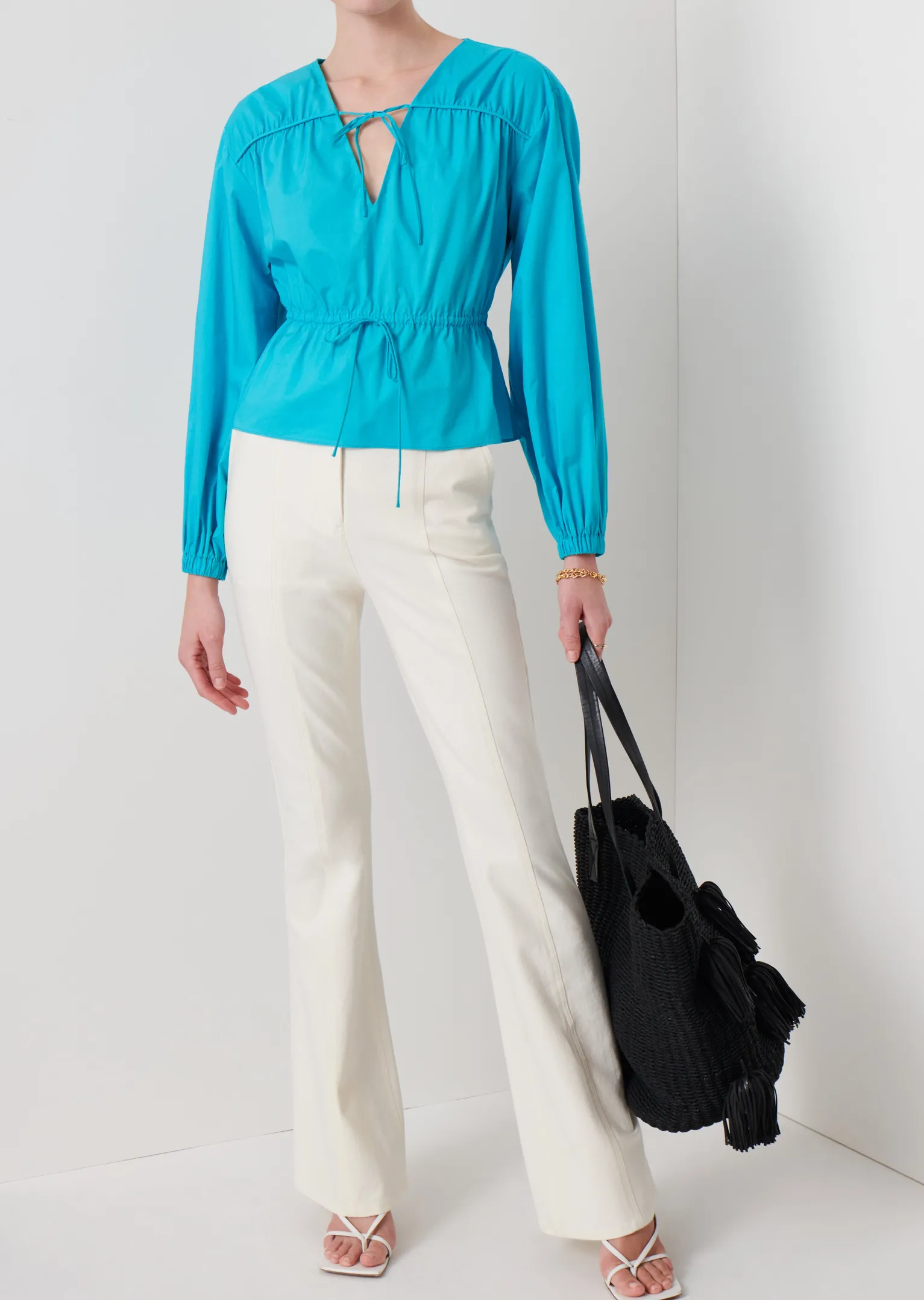 Women Derek Lam Tops<Breanna Long Sleeve Gathered Top