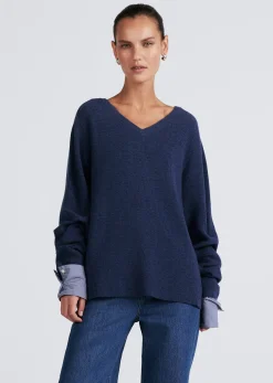 Women Derek Lam Sweaters<Cassie Mixed Media Sweater