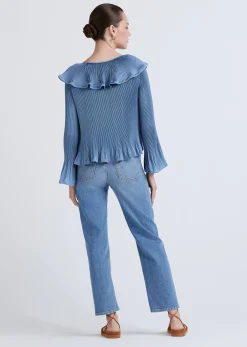 Women Derek Lam Tops<Charis Pleated Ruffle Blouse