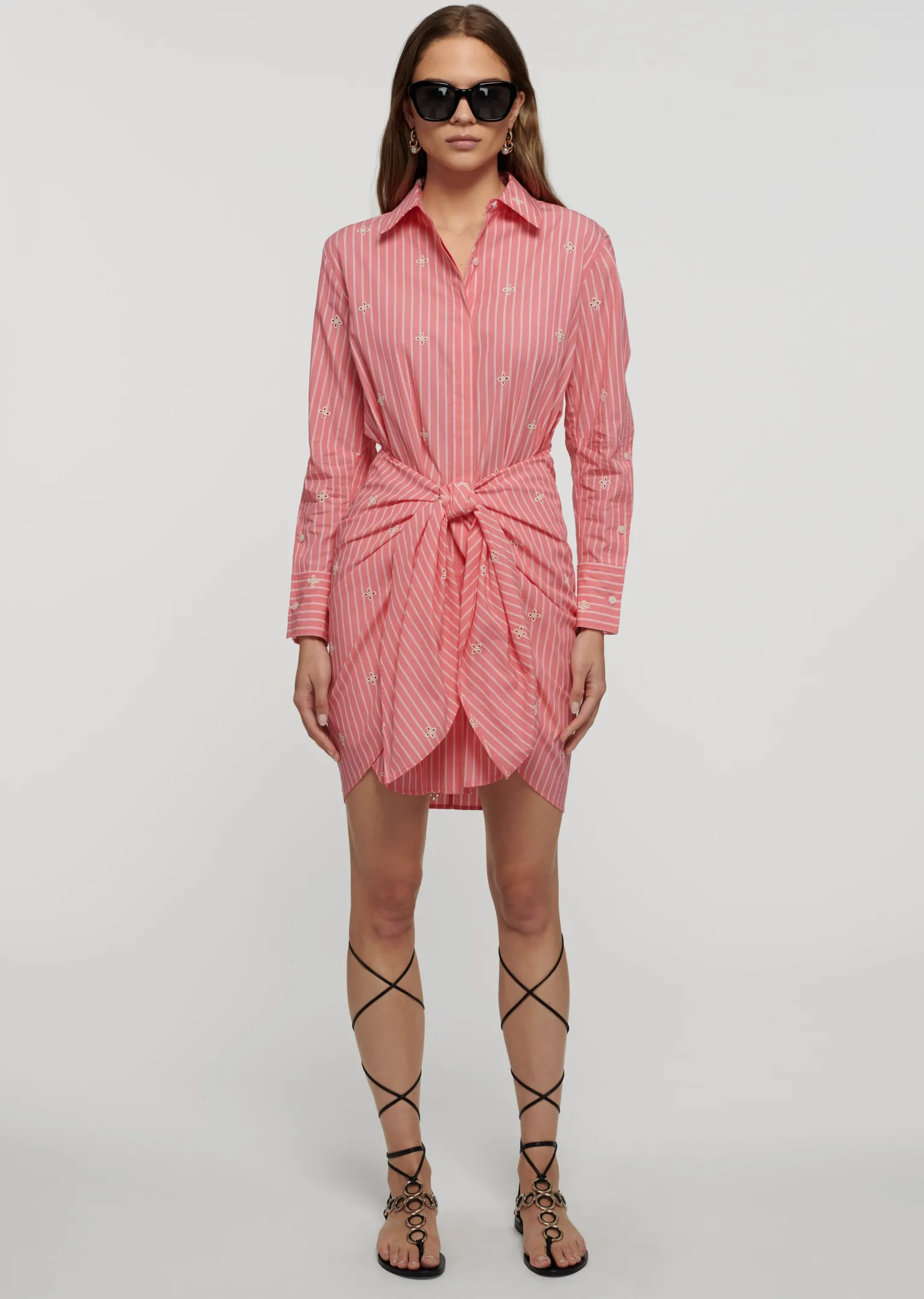 Women Derek Lam Dresses & Skirts<Charlotte Tie Waist Shirt Dress