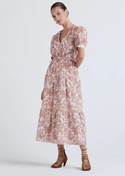 Women Derek Lam Dresses & Skirts<Columba Puff Sleeve V-Neck Dress