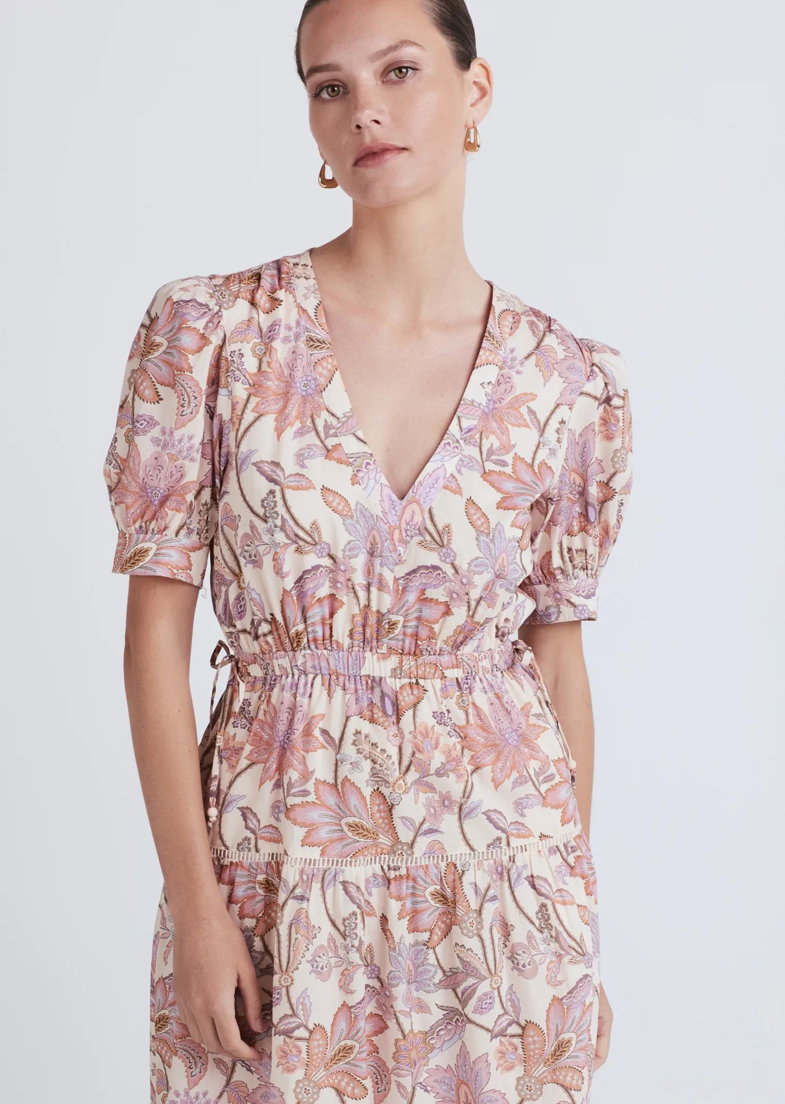 Women Derek Lam Dresses & Skirts<Columba Puff Sleeve V-Neck Dress