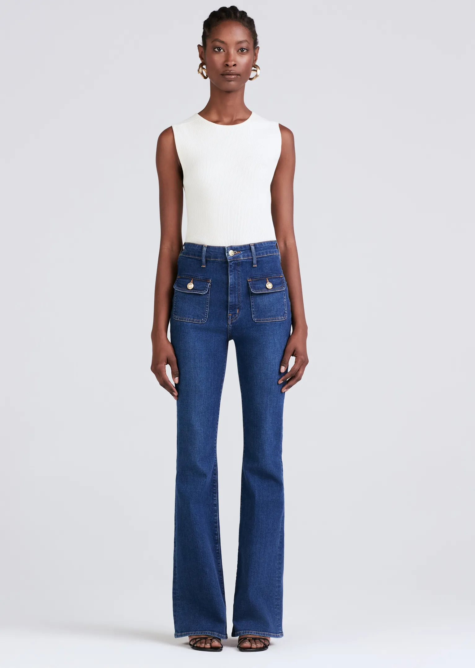Women Derek Lam Denim<Crosby Patch Pocket Flare Jeans
