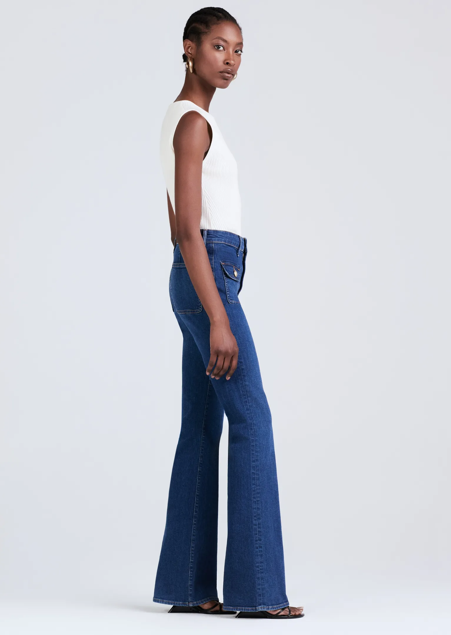 Women Derek Lam Denim<Crosby Patch Pocket Flare Jeans