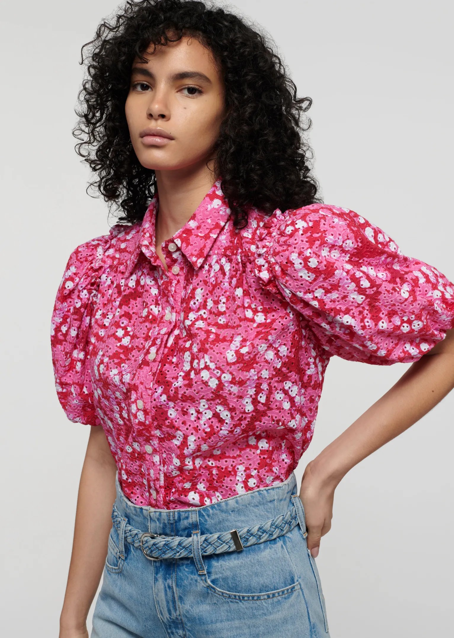 Women Derek Lam Tops<Daria Balloon Sleeve Shirt