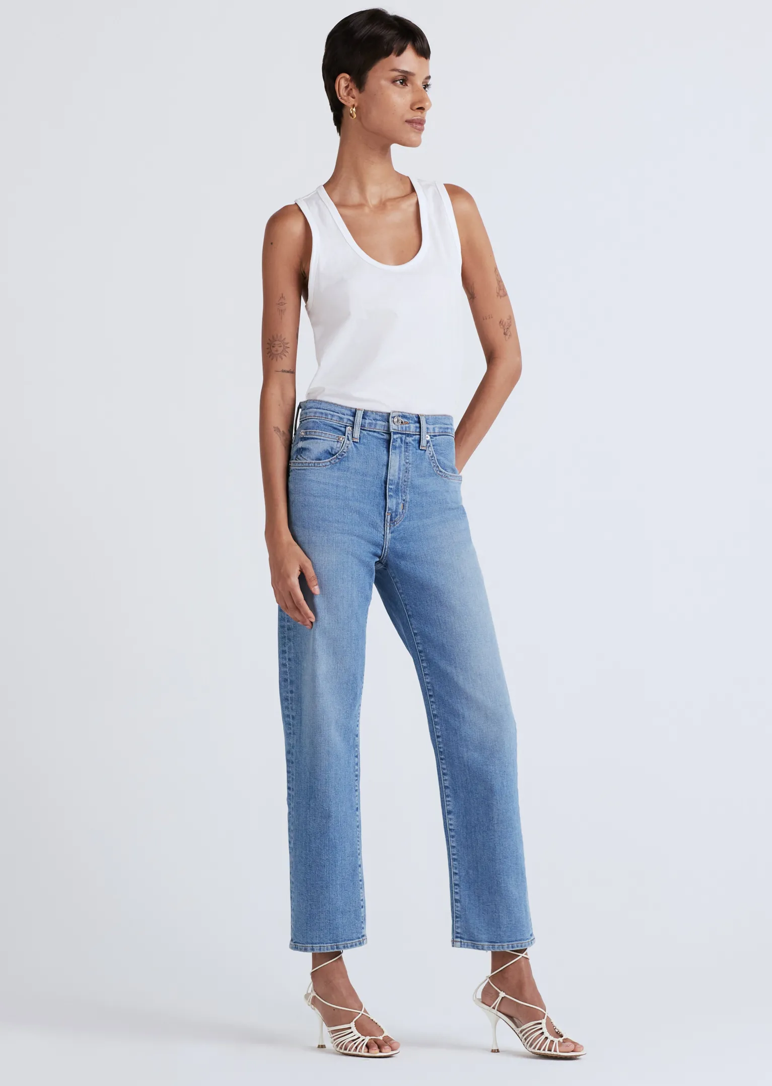 Women Derek Lam Pants & Shorts<Drew High Rise Crop Straight