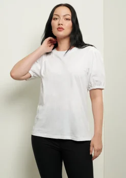 Women Derek Lam Essentials<Eva Puff Sleeve T-Shirt