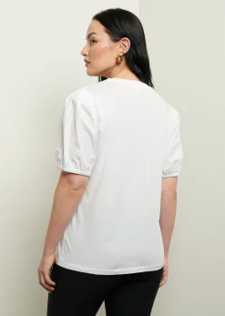 Women Derek Lam Essentials<Eva Puff Sleeve T-Shirt