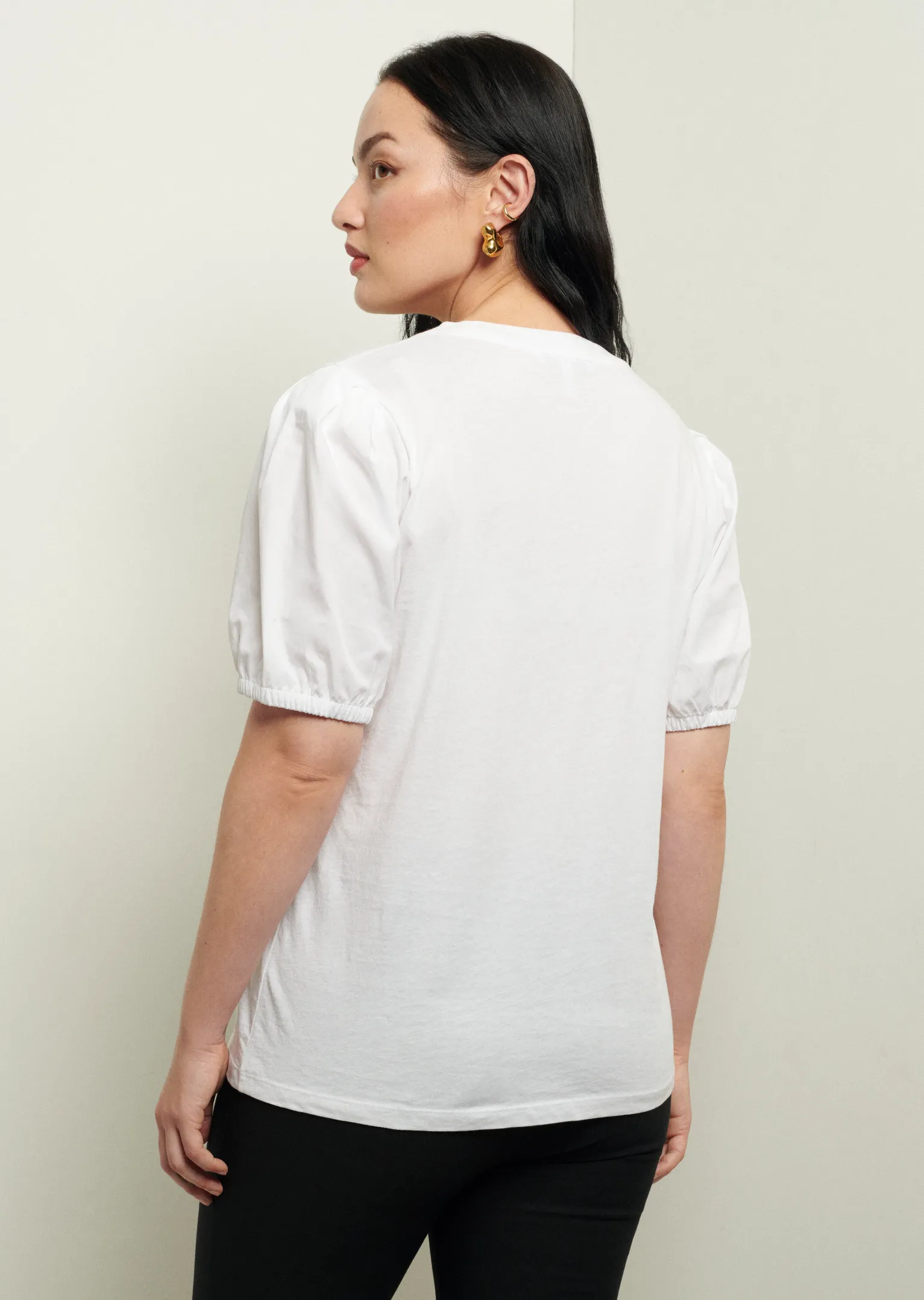 Women Derek Lam Essentials<Eva Puff Sleeve T-Shirt