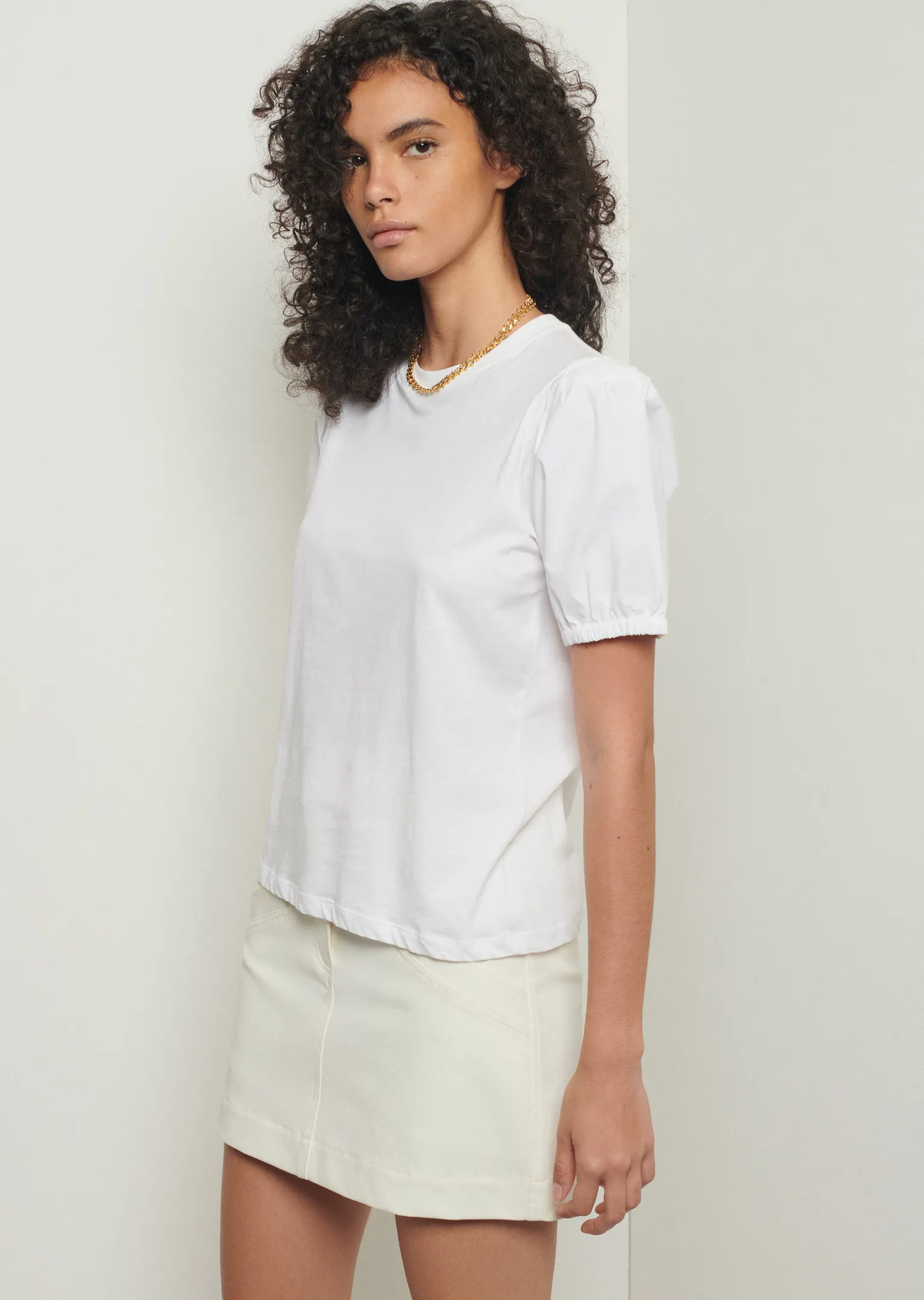 Women Derek Lam Essentials<Eva Puff Sleeve T-Shirt