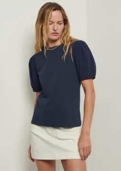 Women Derek Lam Essentials<Eva Puff Sleeve T-Shirt
