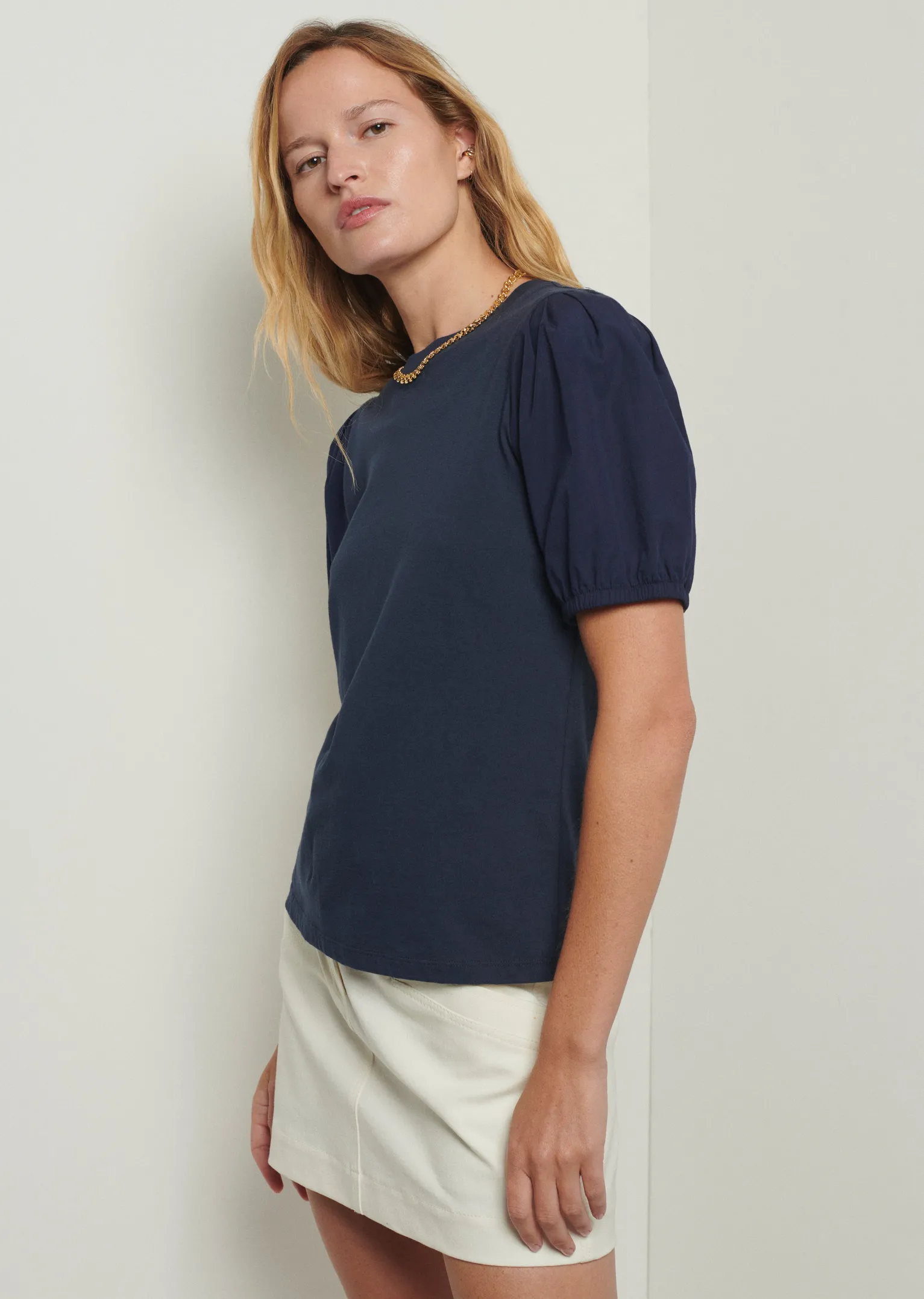 Women Derek Lam Essentials<Eva Puff Sleeve T-Shirt