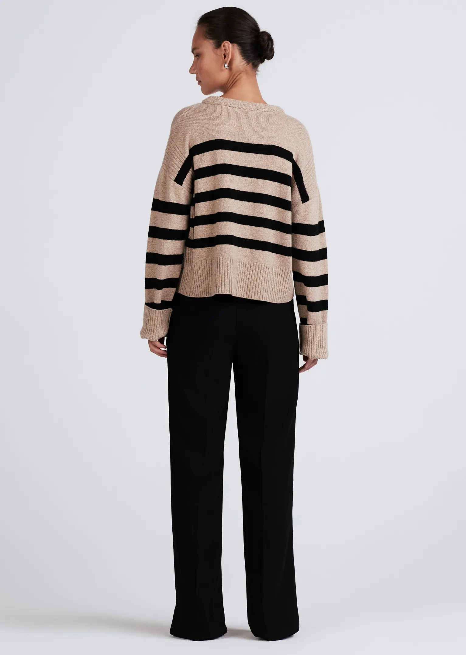 Women Derek Lam Sweaters<Farah Stripe Crewneck Sweater