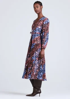 Women Derek Lam Dresses & Skirts<Ferris Pleated V-Neck Midi Dress