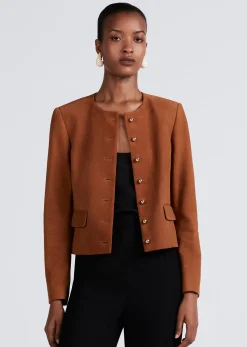 Women Derek Lam Jackets & Coats<Freddie Collarless Jacket