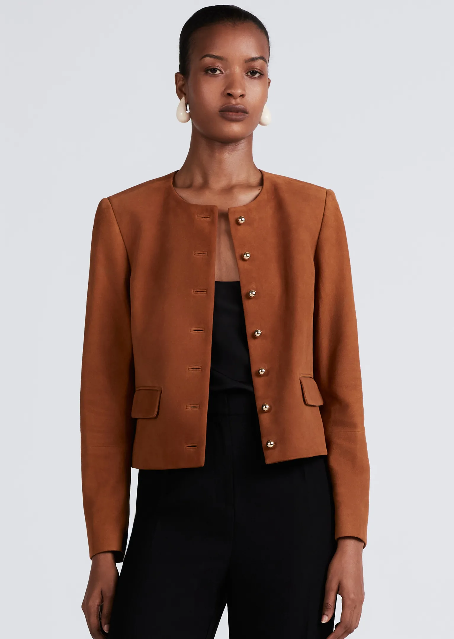 Women Derek Lam Jackets & Coats<Freddie Collarless Jacket