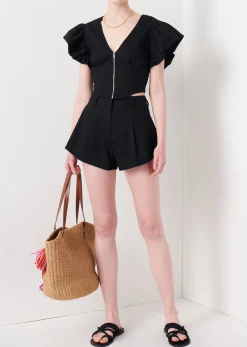 Women Derek Lam Tops<Genna Balloon Sleeve Bustier Top