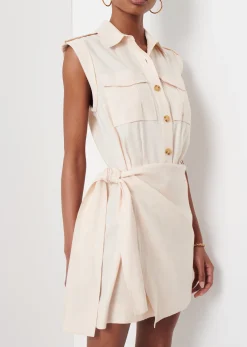 Women Derek Lam Dresses & Skirts<Giselle Mini Tie Front Cargo Dress