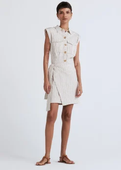 Women Derek Lam Dresses & Skirts<Giselle Mini Tie Front Cargo Dress