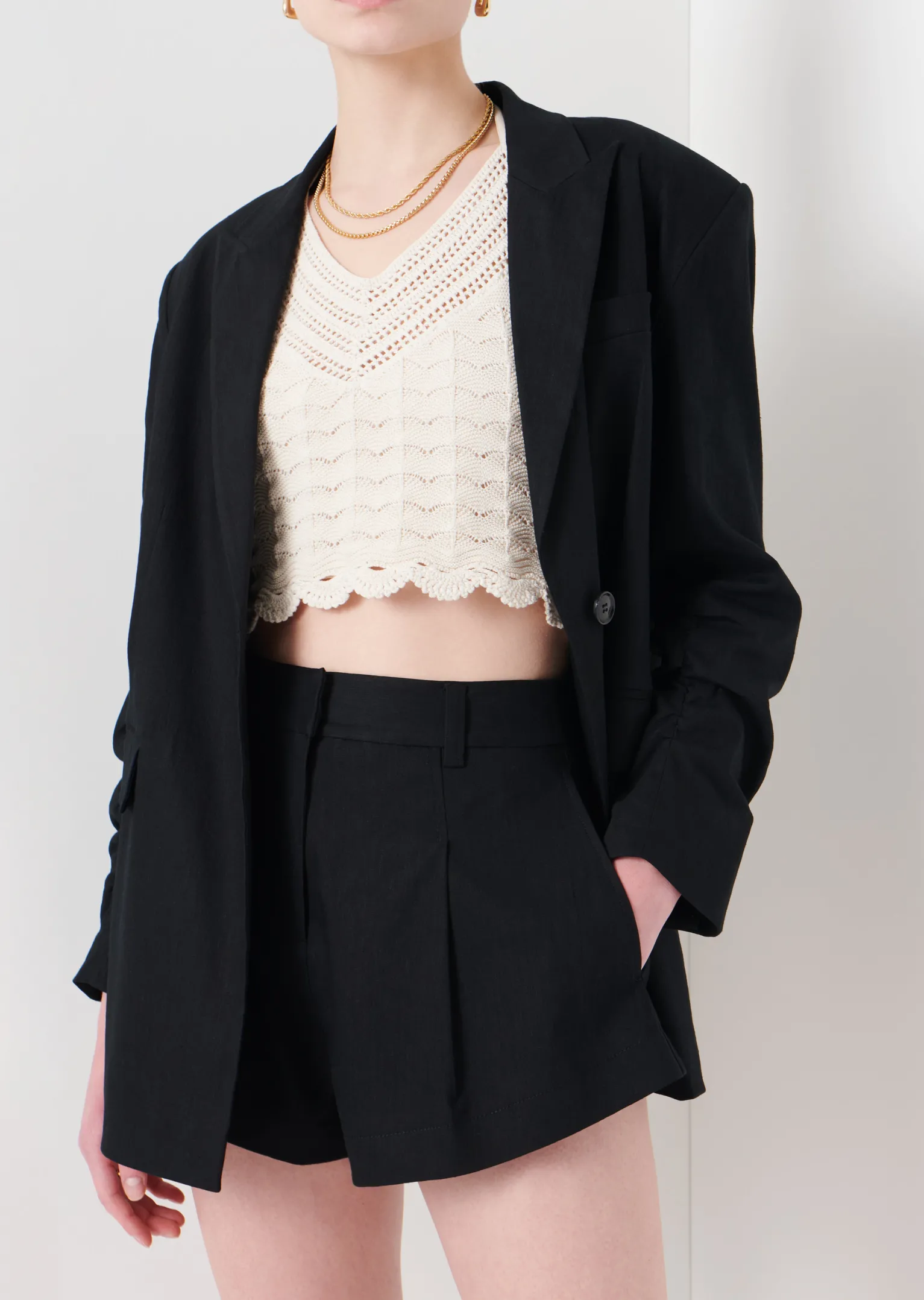 Women Derek Lam Jackets & Coats<Harrison Gathered Sleeve Blazer