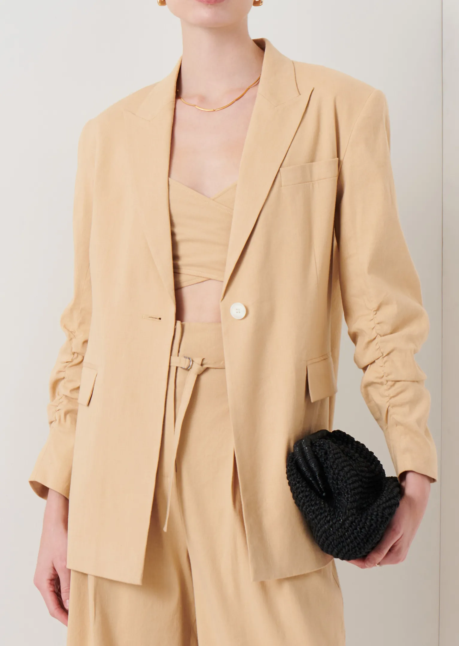 Women Derek Lam Jackets & Coats<Harrison Gathered Sleeve Blazer