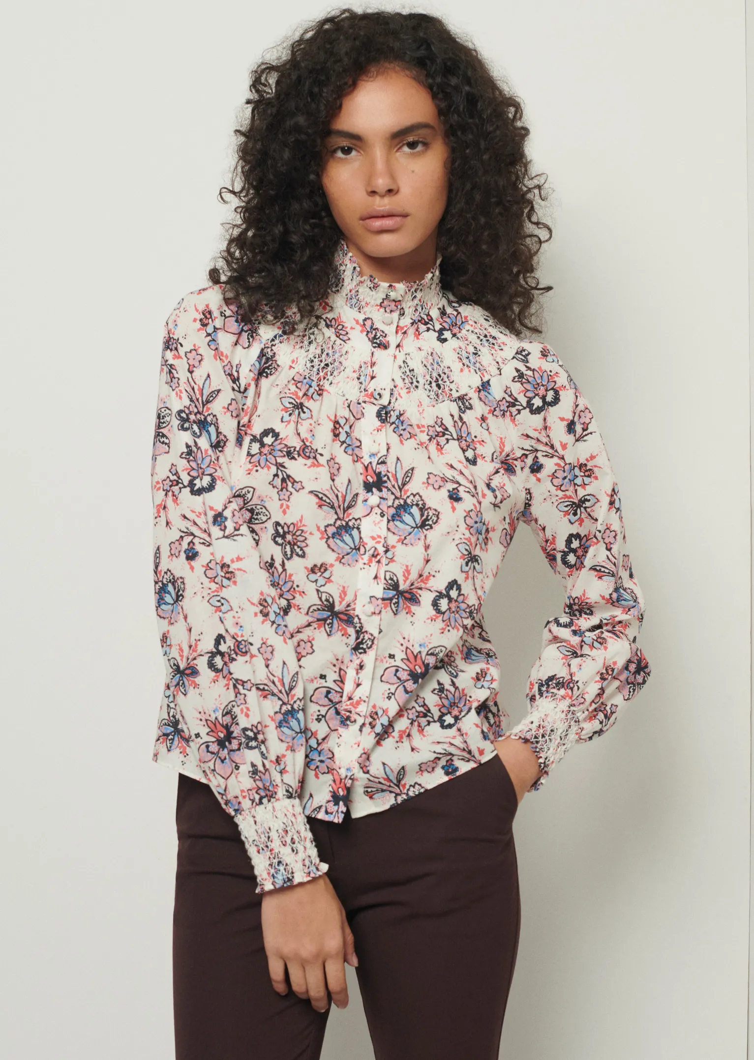 Women Derek Lam Tops<Helen Smocked Blouse