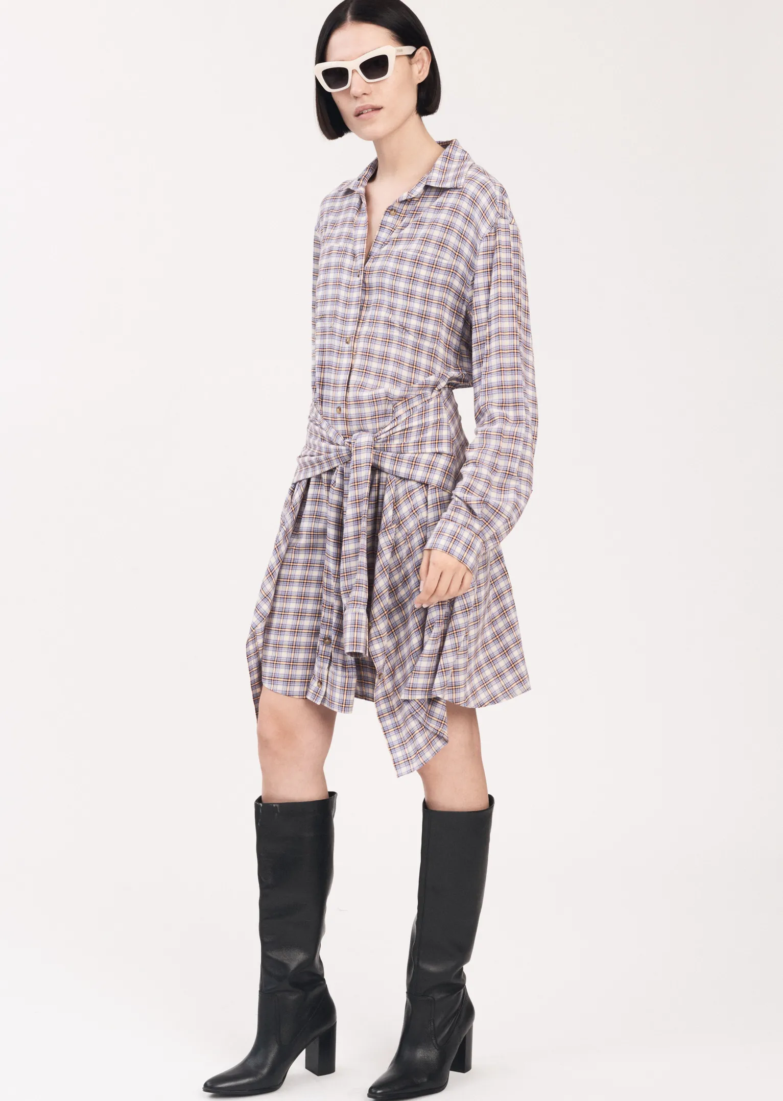 Women Derek Lam Dresses & Skirts<Impala Tie Waist Shirt Dress