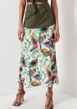 Women Derek Lam Dresses & Skirts<Ingrid Mixed Media Skirt