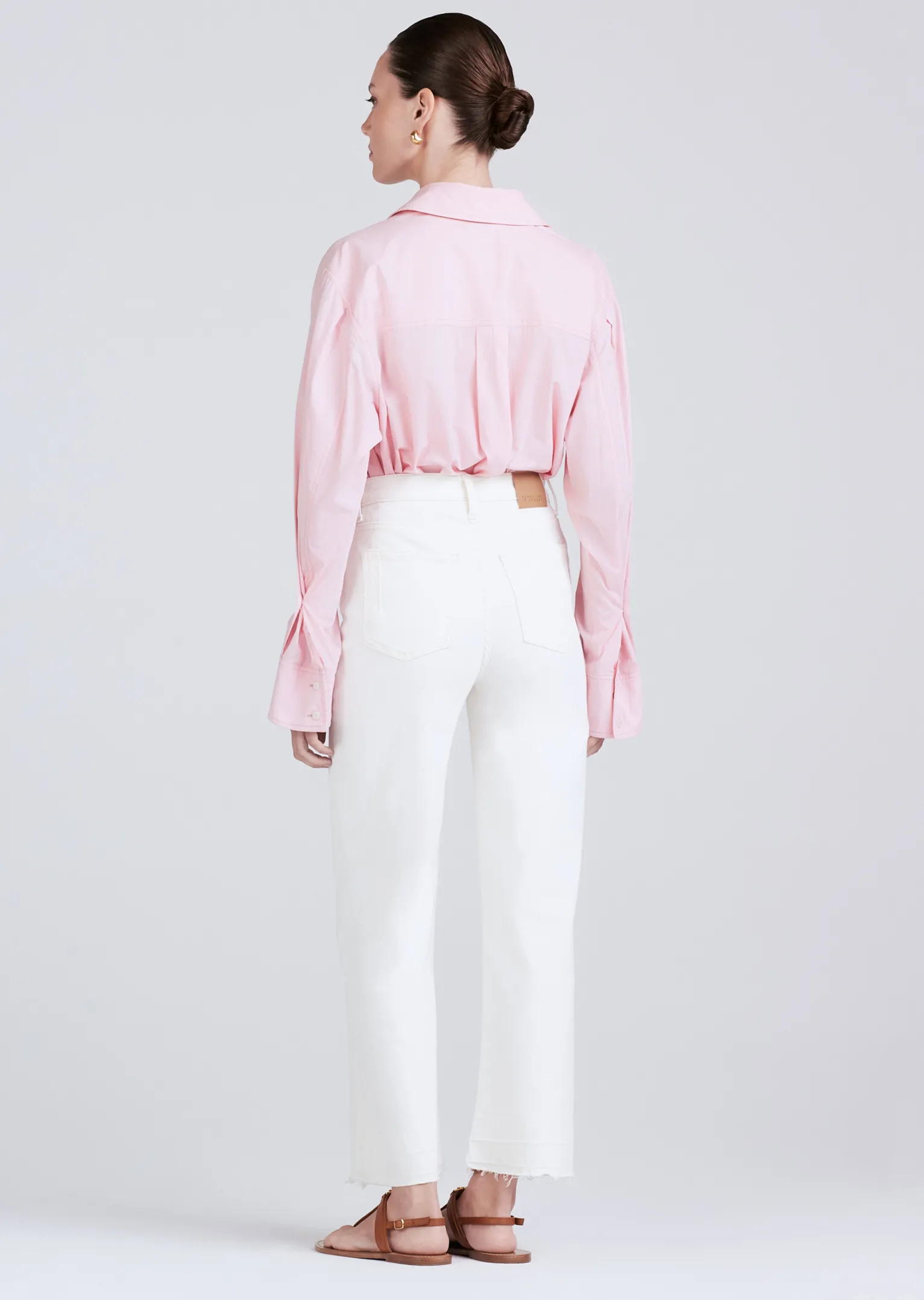 Women Derek Lam Pants & Shorts<Isla Cropped High Rise Wide Leg Jeans