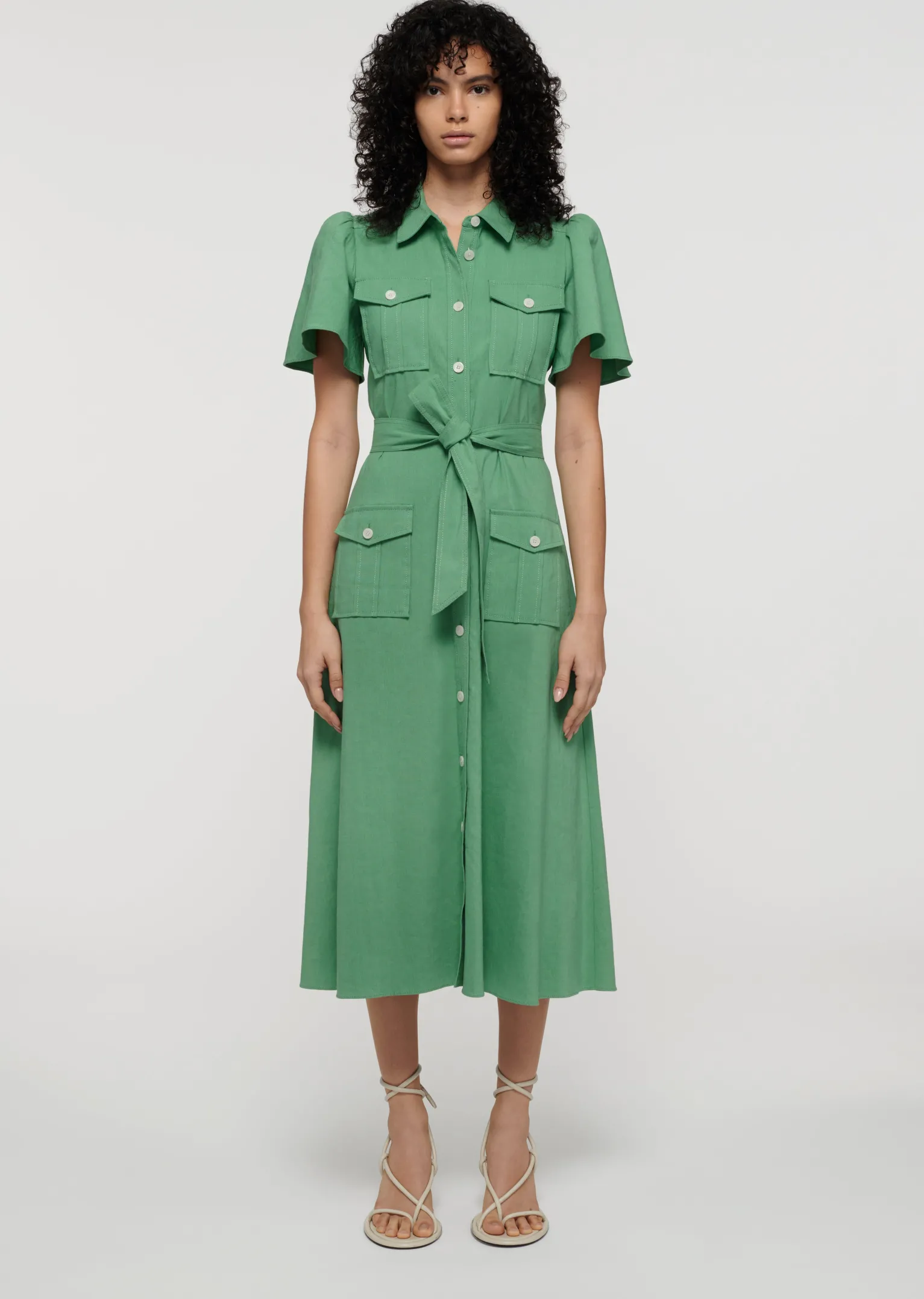 Women Derek Lam Dresses & Skirts<Judy Short Sleeve Utility Shirt Dress