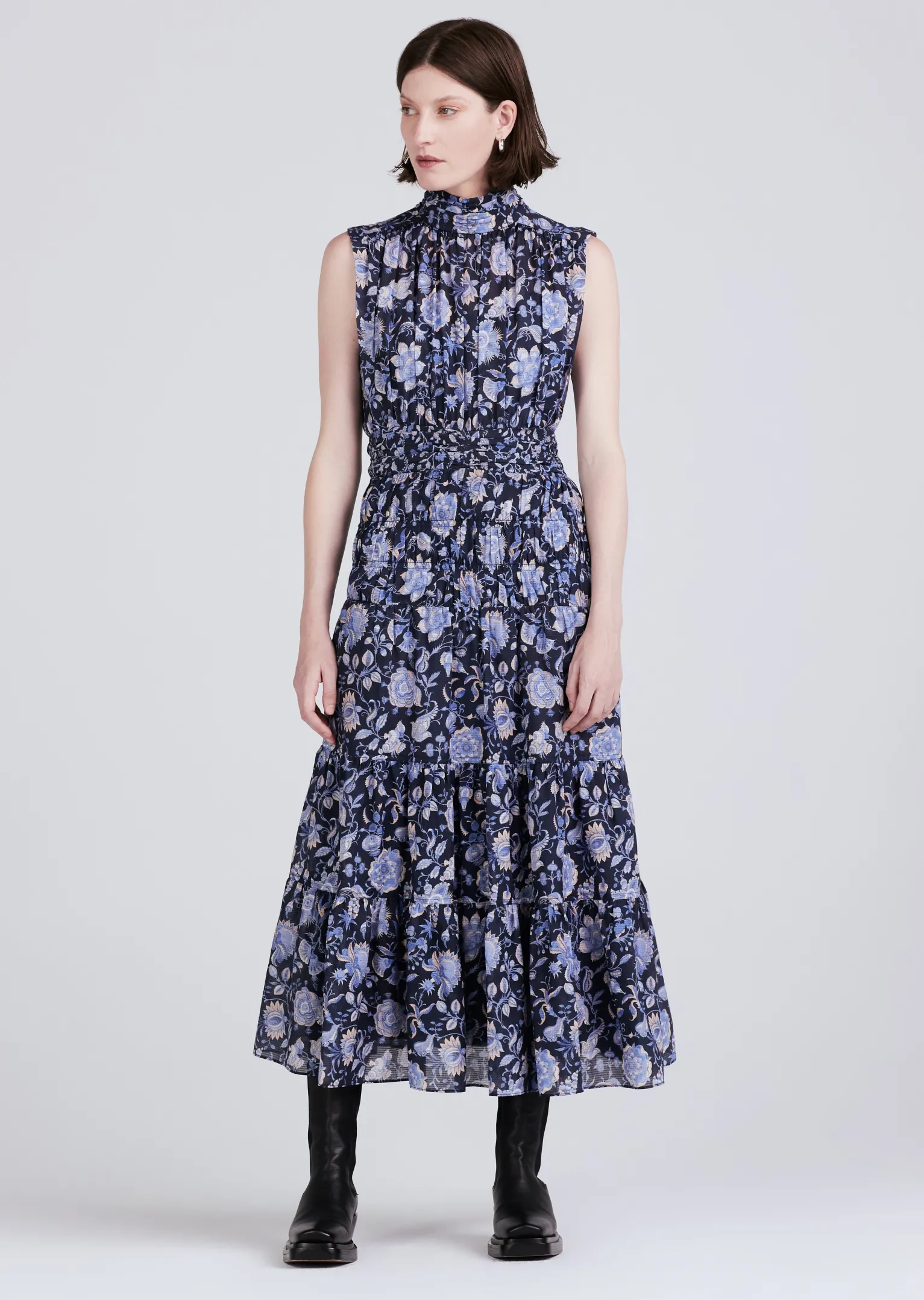 Women Derek Lam Dresses & Skirts<Junia Rouched Sleeveless Midi Dress
