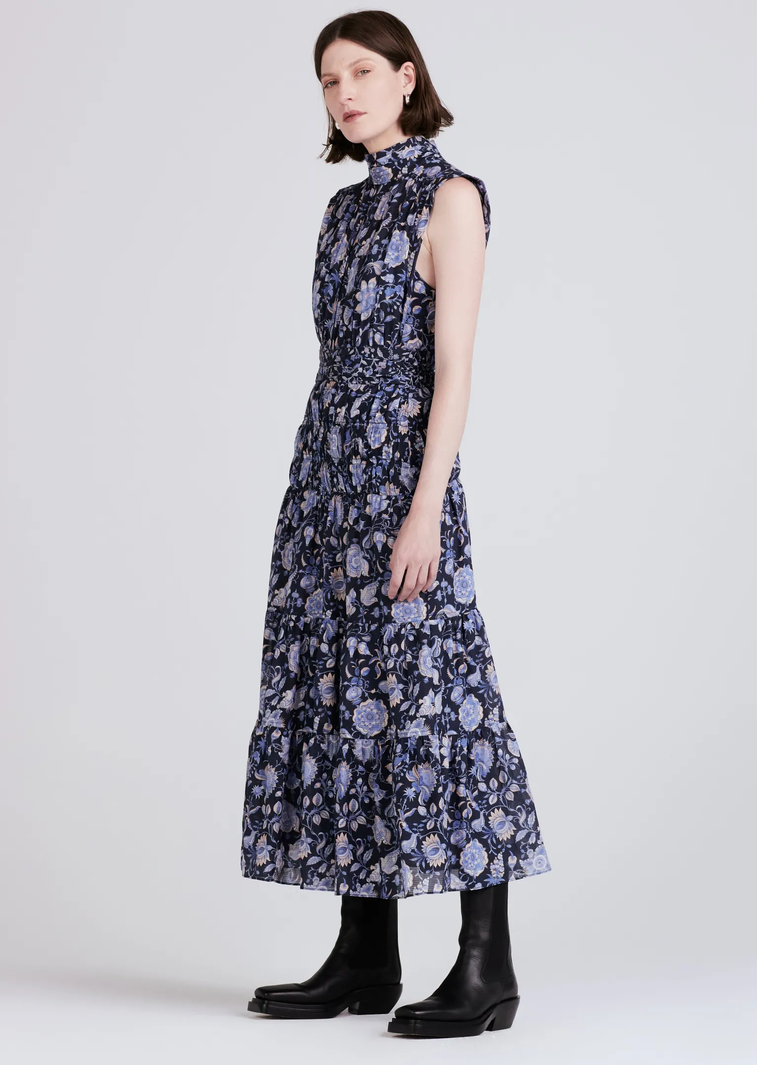 Women Derek Lam Dresses & Skirts<Junia Rouched Sleeveless Midi Dress