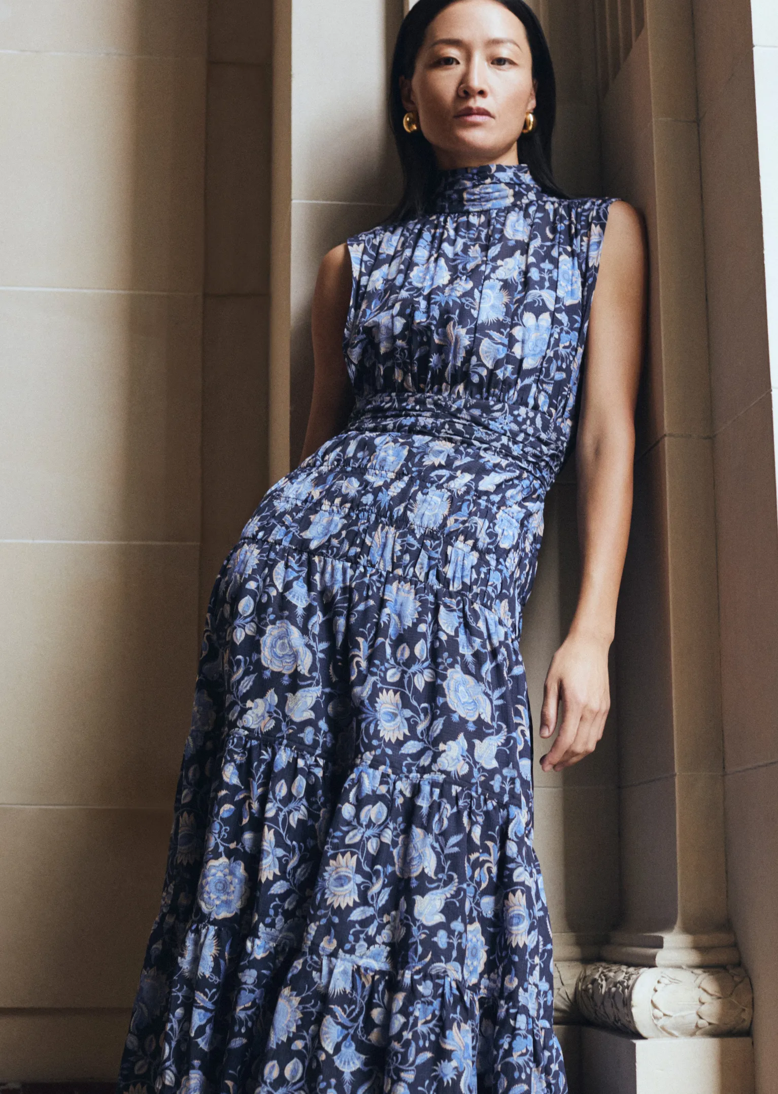 Women Derek Lam Dresses & Skirts<Junia Rouched Sleeveless Midi Dress