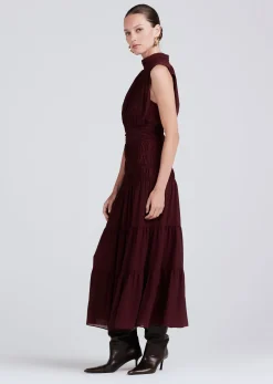 Women Derek Lam Dresses & Skirts<Junia Rouched Sleeveless Midi Dress