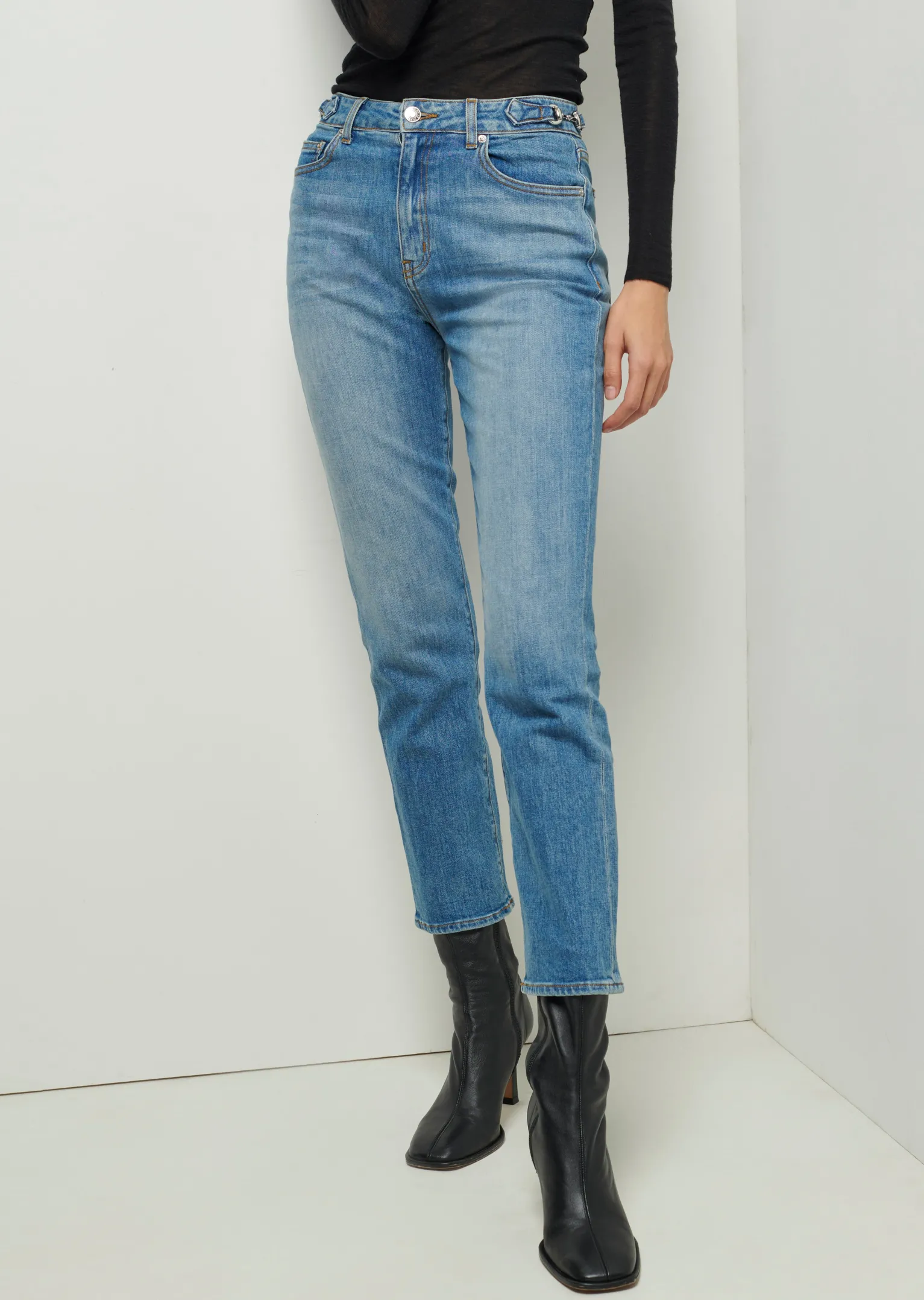 Women Derek Lam Pants & Shorts<Kate High Rise Ankle Straight Leg Jeans