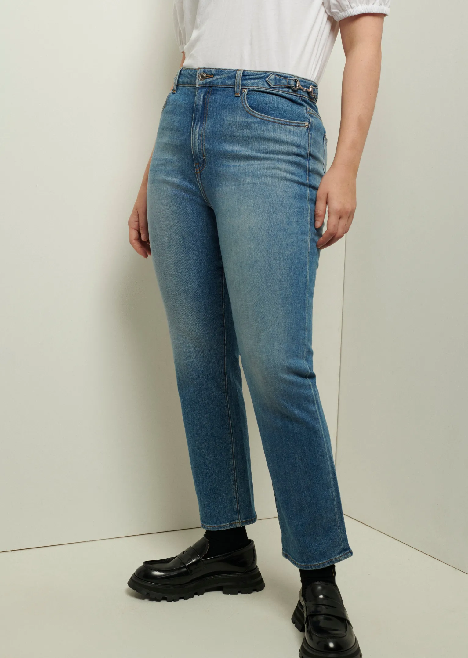 Women Derek Lam Pants & Shorts<Kate High Rise Ankle Straight Leg Jeans