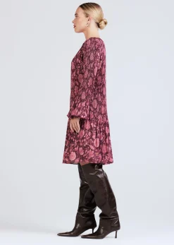 Women Derek Lam Dresses & Skirts<Katerina Pleated Long Sleeve Mini Dress