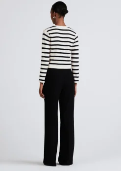 Women Derek Lam Sweaters<Keene Stripe Crewneck Cardigan